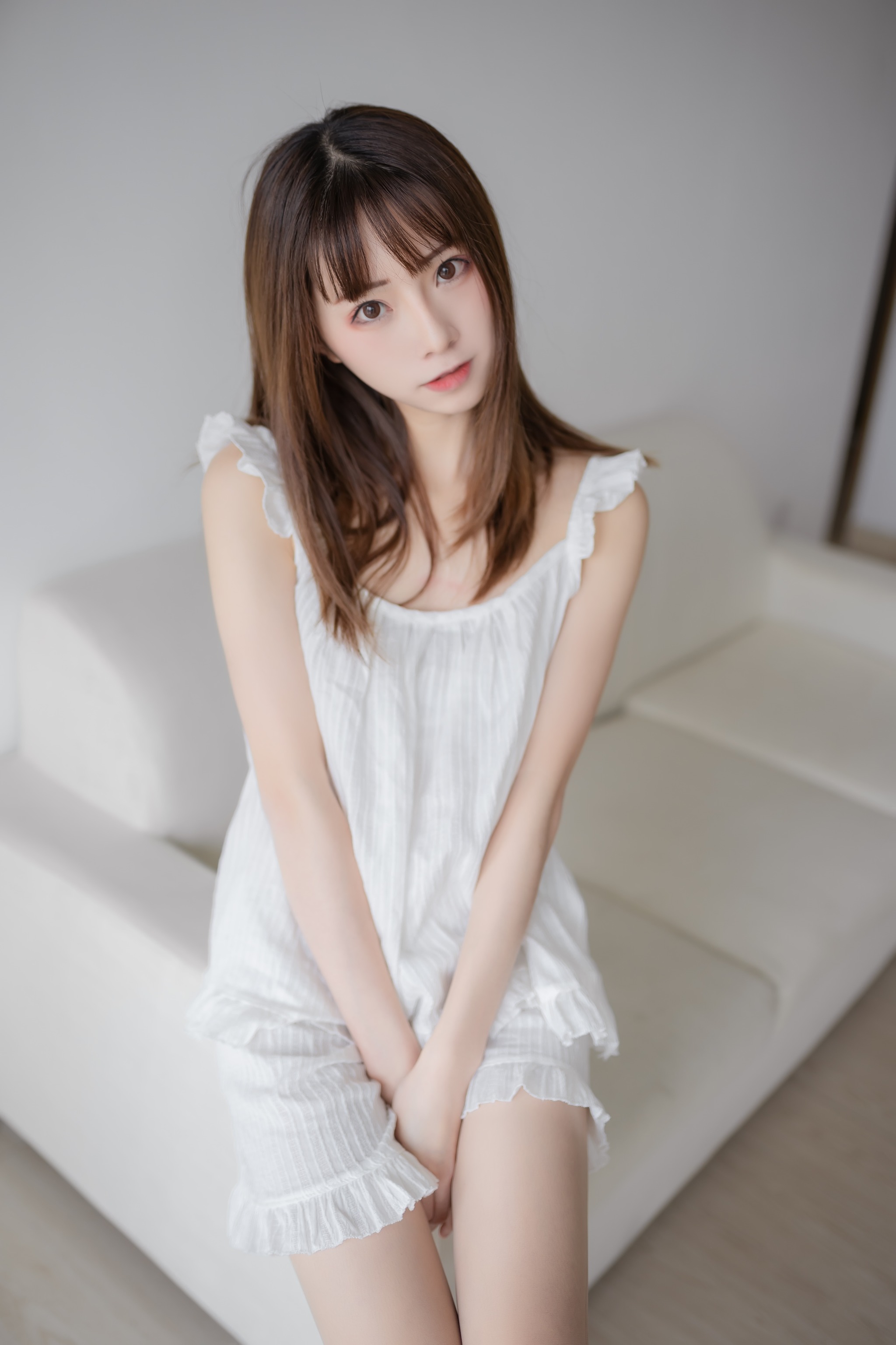 图片[1]-Kitaro_绮太郎 – NO.006 白色睡衣[45P]-XikXak